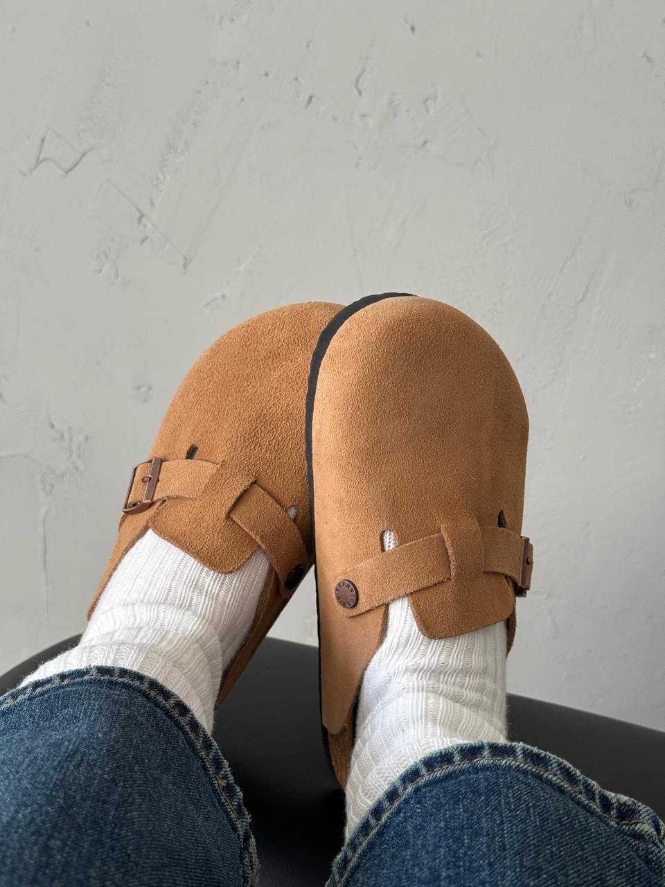 Капці Birkenstock Boston Coffee premium клоги