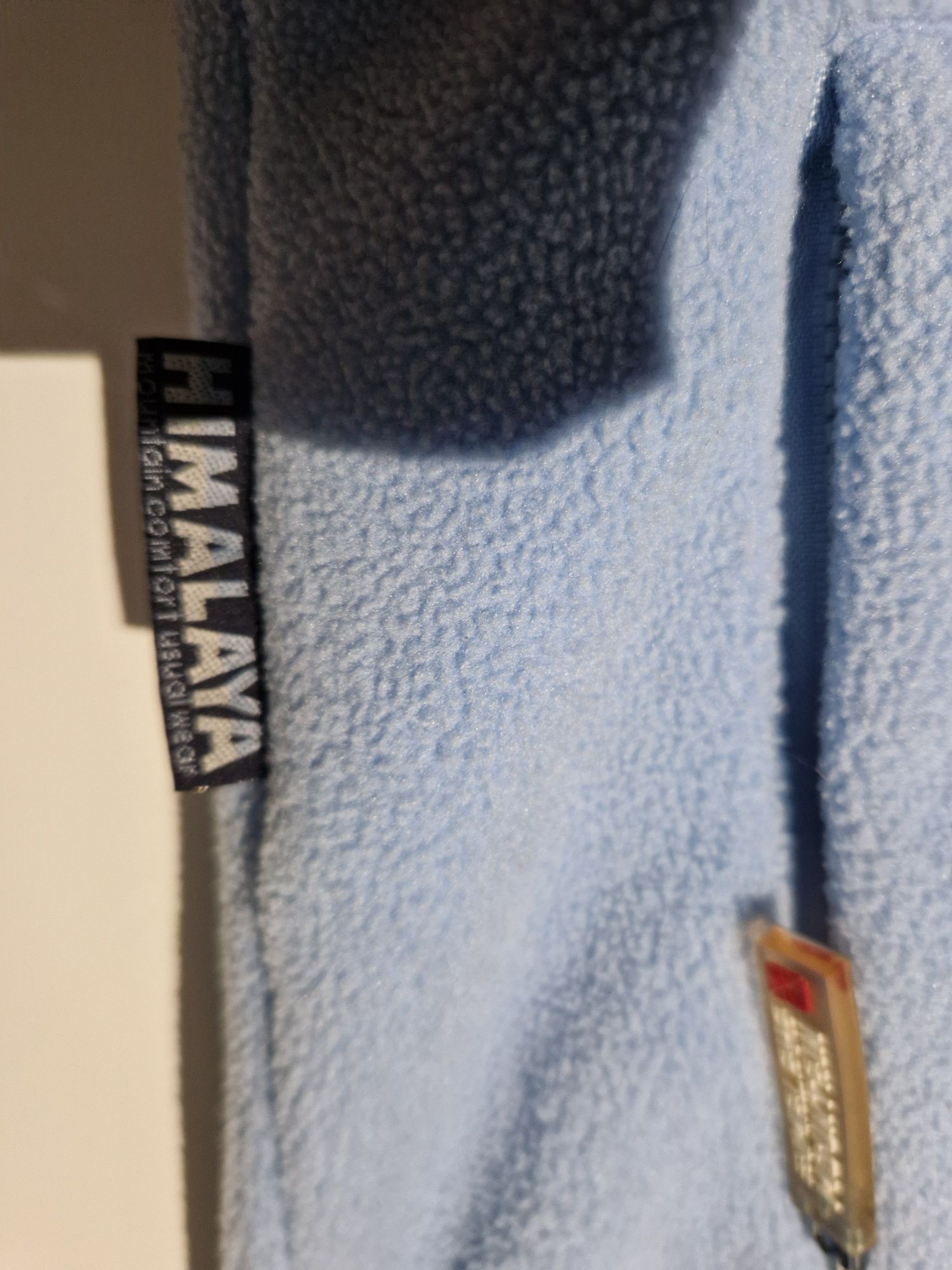 Błękitny bezrękawnik kamizelka z polaru Vintage Himalaya