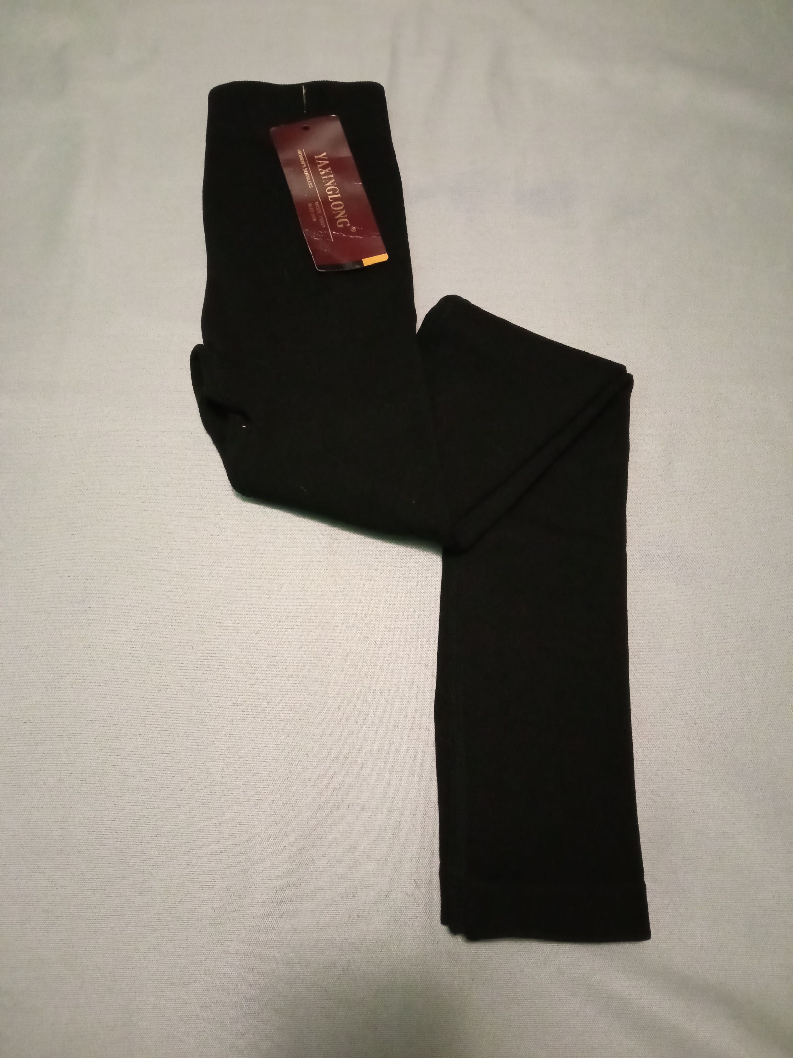Legginsy ocieplane bez klina czarne S/M