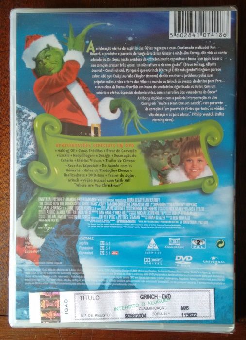 Filme DVD "Grinch" (Selado)