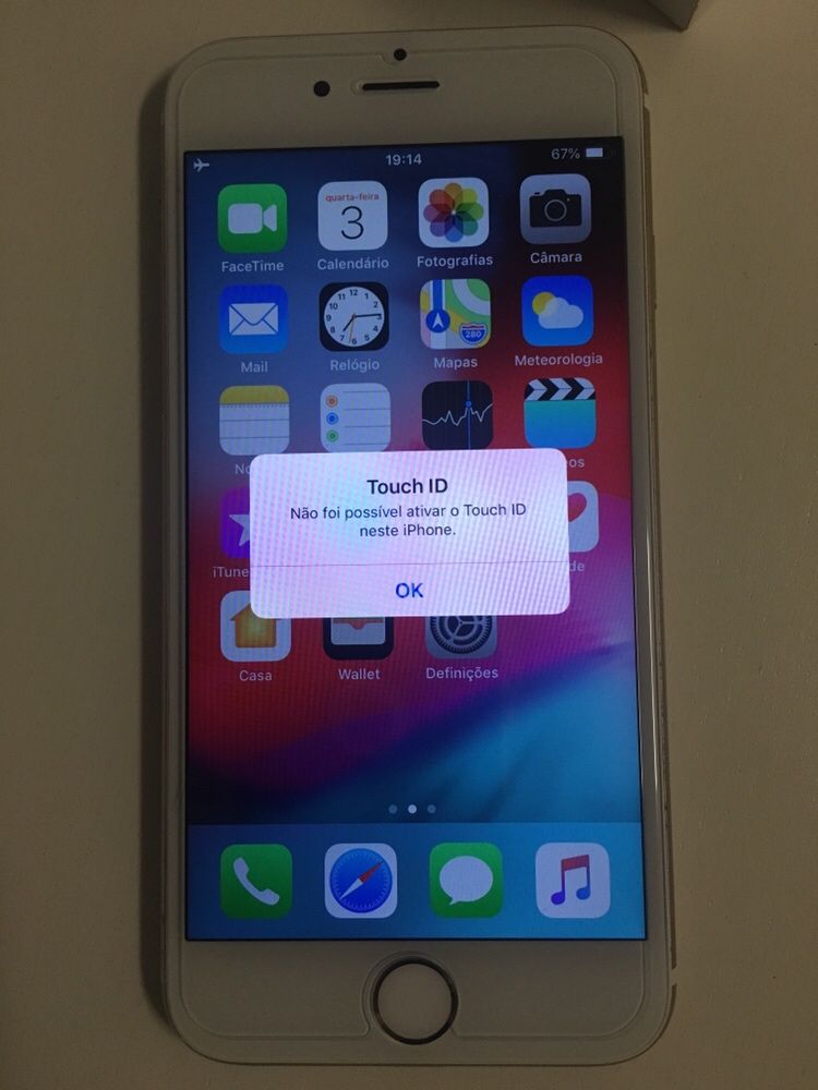 iPhone 6s gold 128gb TouchID não funcional