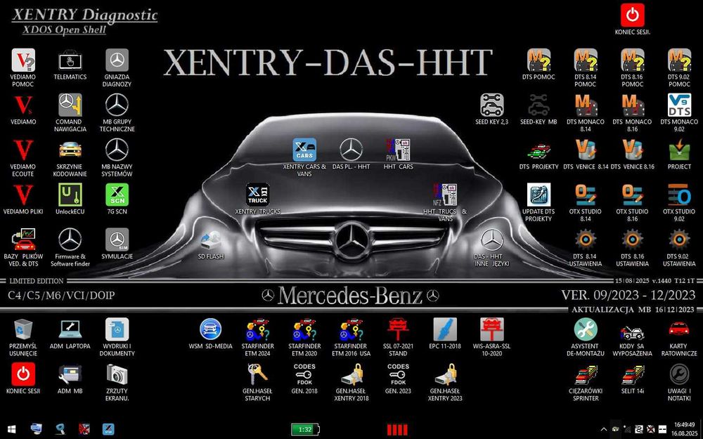 STAR DIAGNOSIS MB 09-12/2023 na laptopie.