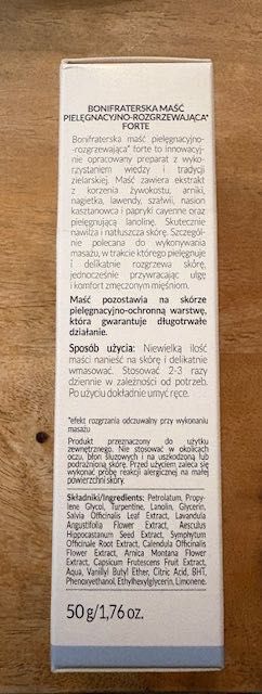 Bonifraterska maść pielęgnacyjno rozgrzewająca forte, 50 g, nowa