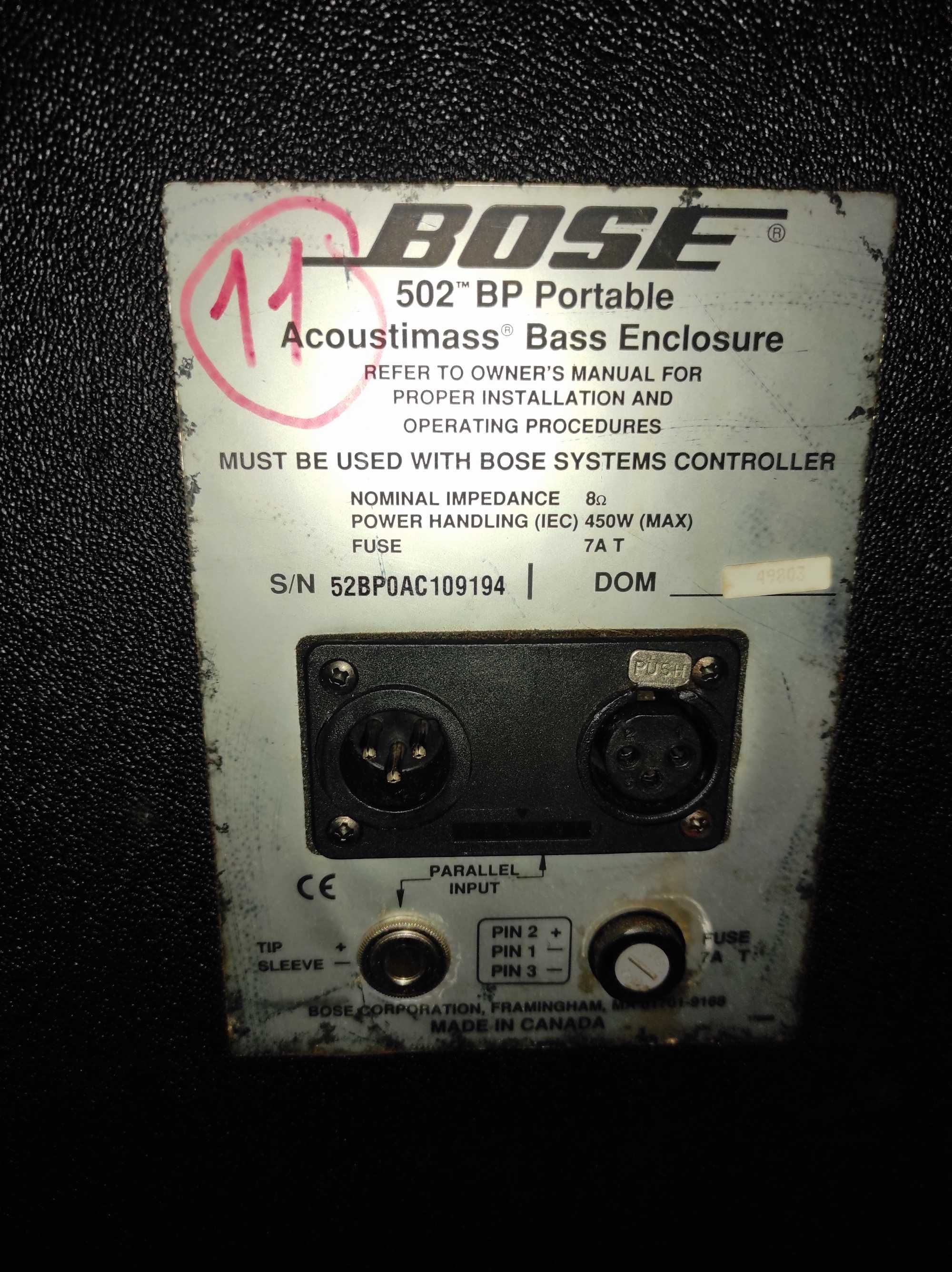 Colunas Bose 802 + subs Bose 502