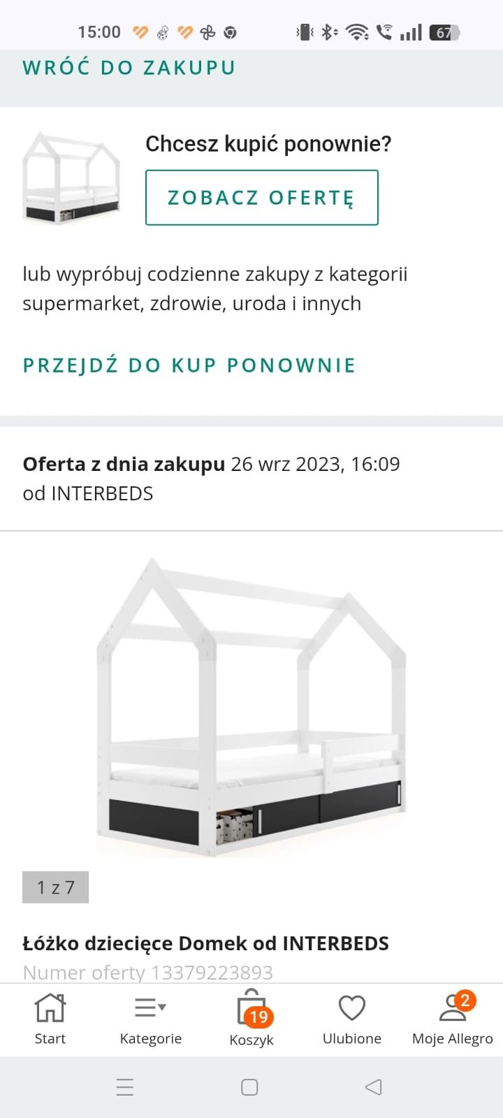 Łóżka dziecięce z materacem