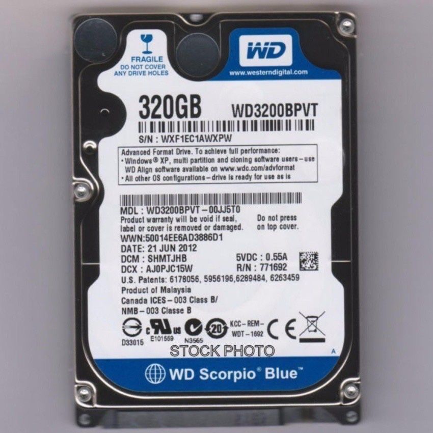 Disco Rigido HDD 2.5” Western Digital 320 Gb