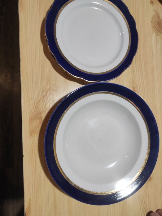 Тарелки Дулево кобальт и