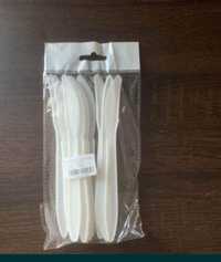 Nożyki plastikowe białe 12szt 48tknk