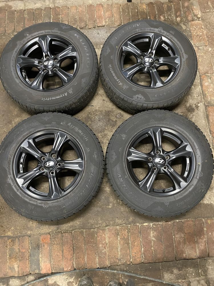 4 Koła Hyundai Tucson, IX35 16” 5x114,3 6,5Jx16H2 ET45, 215/70R16 TPMS