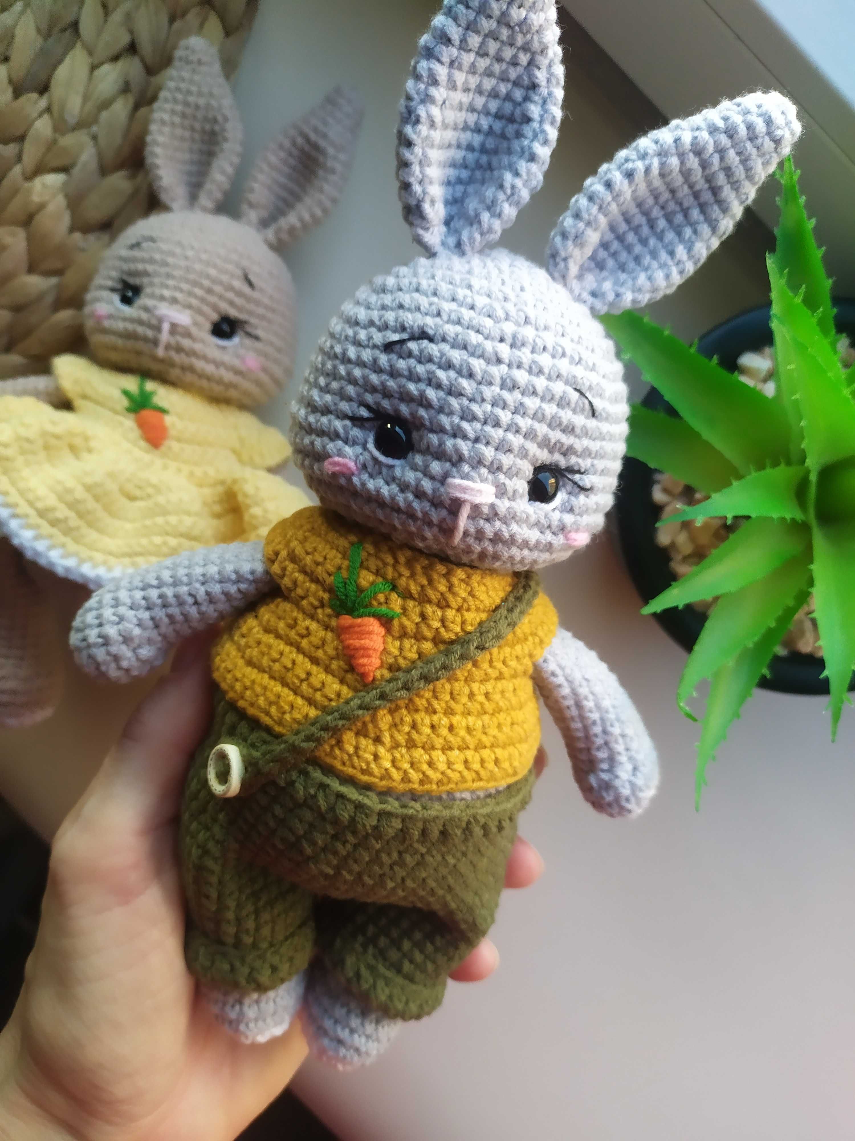 Królik zajaczek na szydełku, amigurumi, Handmade