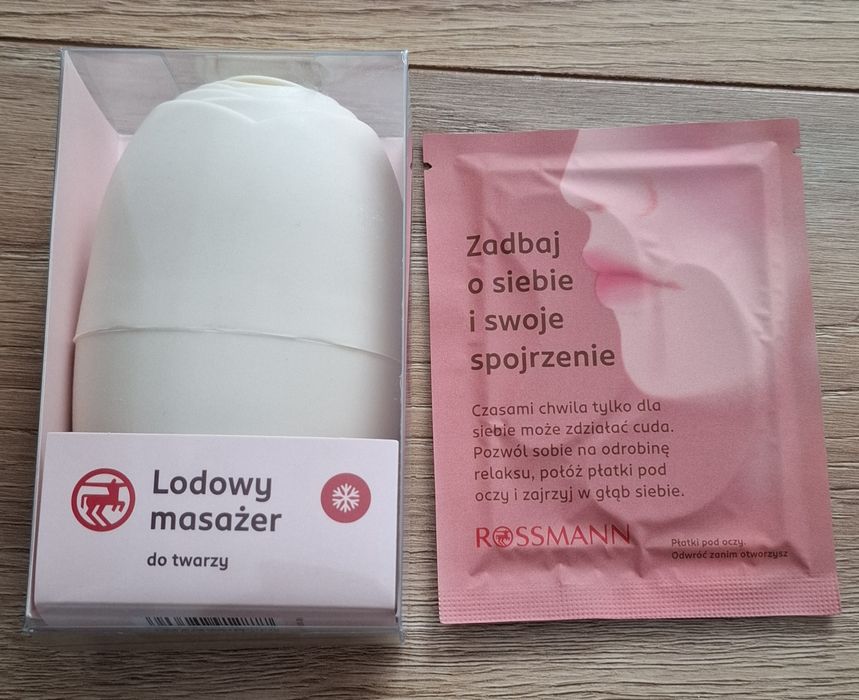 Lodowy masażer do twarzy + płatki hydrożelowe pod oczy