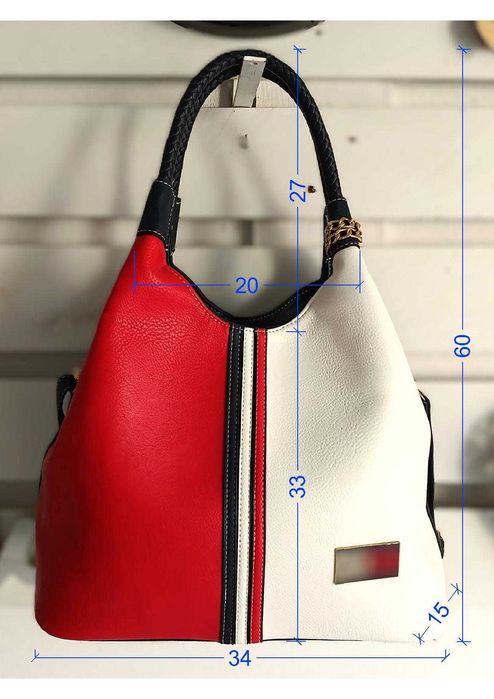 Mala de ombro – design tricolor clássico e elegante