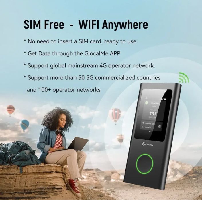 Мобільний портативний WiFi роутер 5G/4G LTE GlocalMe GLMU21A01