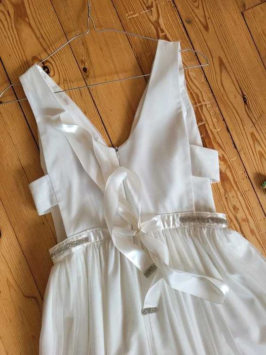 Suknia ślubna zmysłowa kobieca boho klasyczna rustykalnym tiul