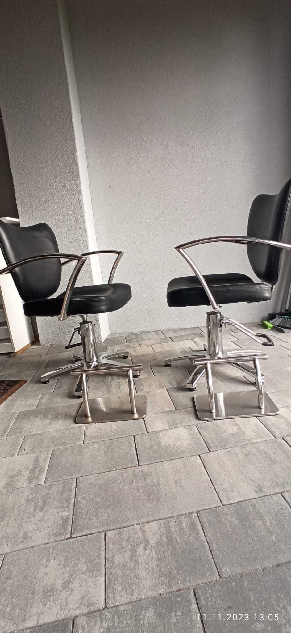 Fotele fryzjerskie +podnóżki