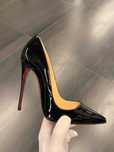 Черные туфли-лодочки Louboutin So Kate Лабутены 10 12 см чорні туфлі