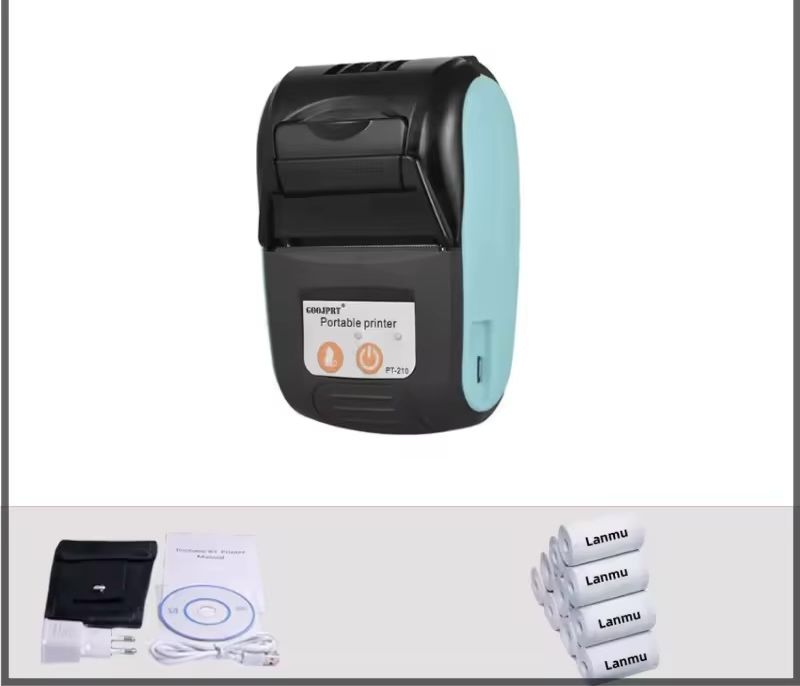 Мобільний термопринтер чеків для смартфона bluetooth зелений