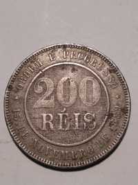 Moeda de 200 Reis 1895 Brasil