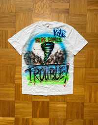 Vintage Tshirt Here Comes Trouble tornado koszulka