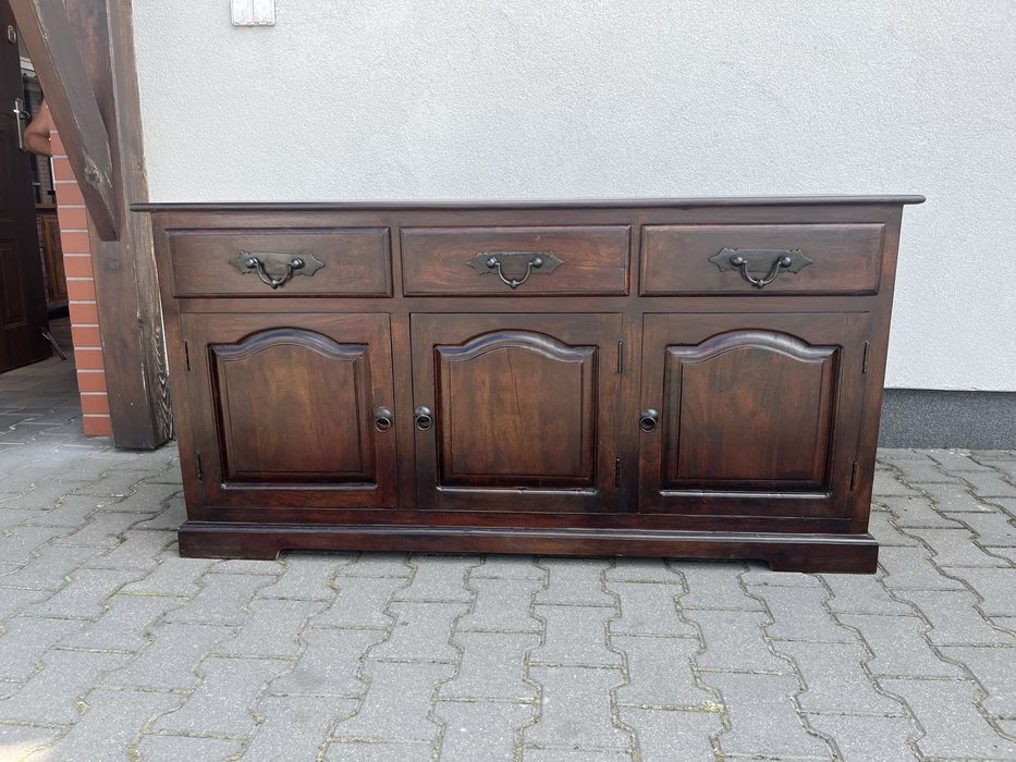 Komoda kolonialna z drewna egzotycznego