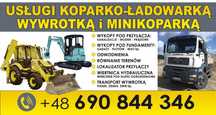 Usługi mini koparka koparko ładowarka, wywrotka Barlinek i okolice