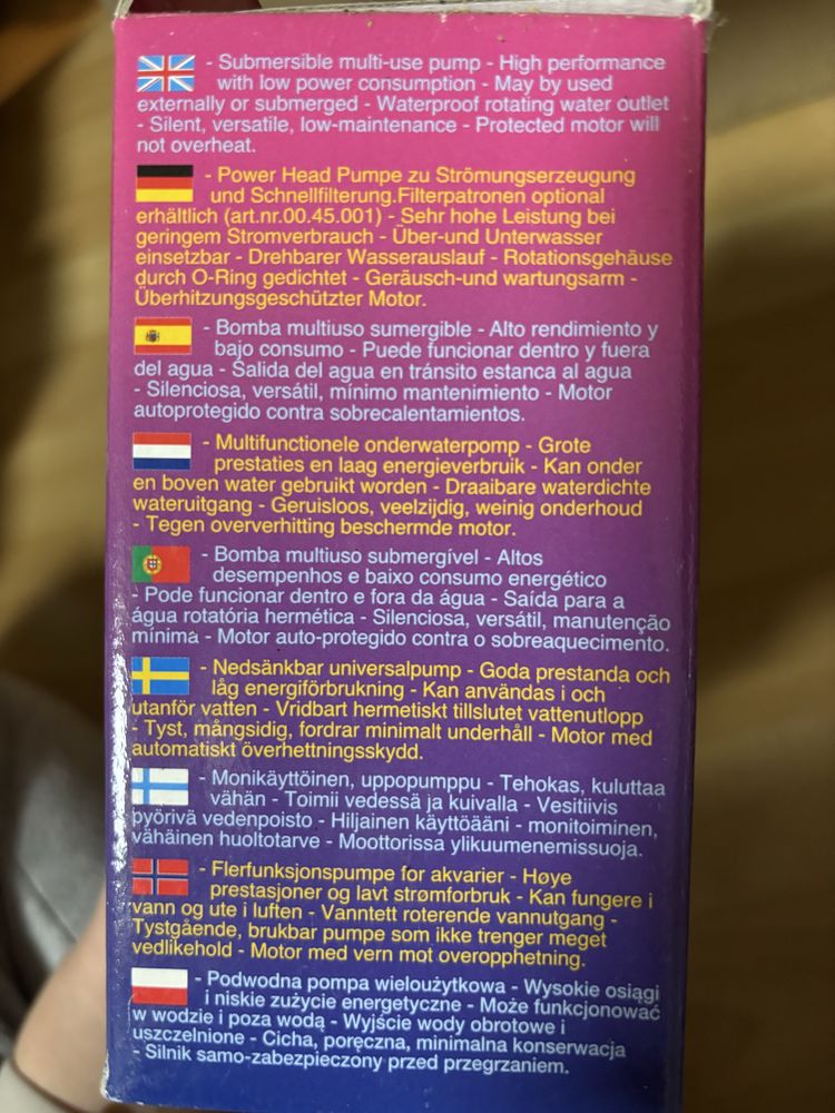 Podwodna pompa do akwarium