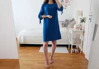 Kobaltowa letnia sukienka marki H&M S 36 boho laurella nowa kolekcja