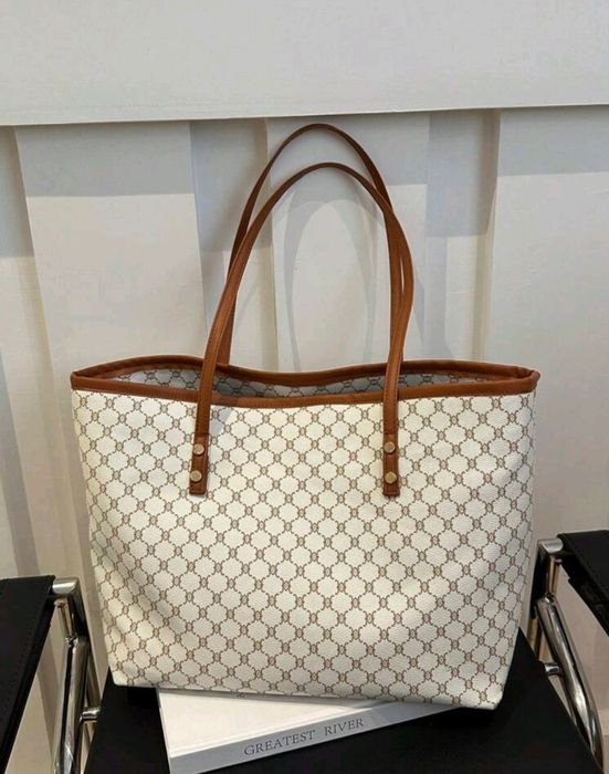 Nowa torebka damska z portmonetką Duża na zamek BIAŁA