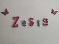 Litery 3d z imieniem Zosia