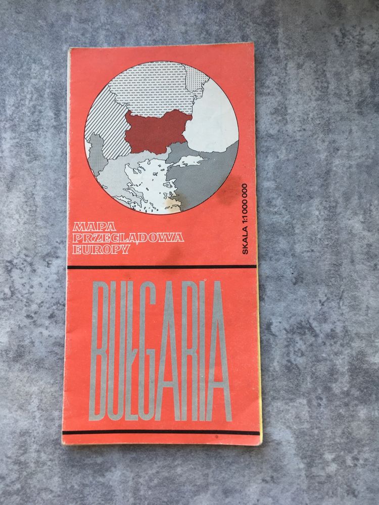 Bułgaria mapa z 1981 r