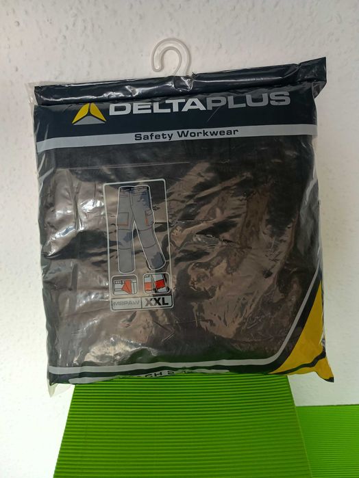 NOWE Spodnie robocze do pasa MACH2 Delta Plus M2PW3 szaro-pomarańcz. L