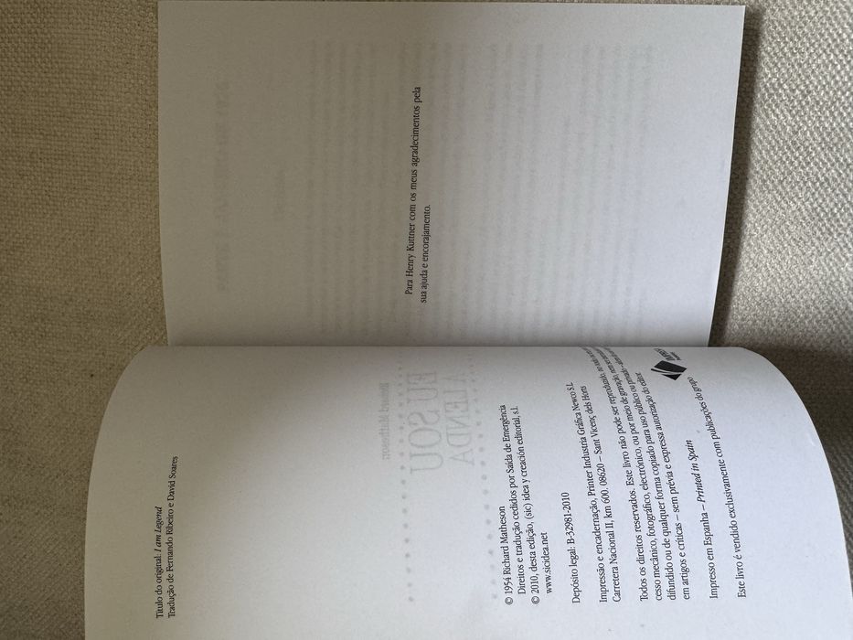 Livro Eu Sou A Lenda