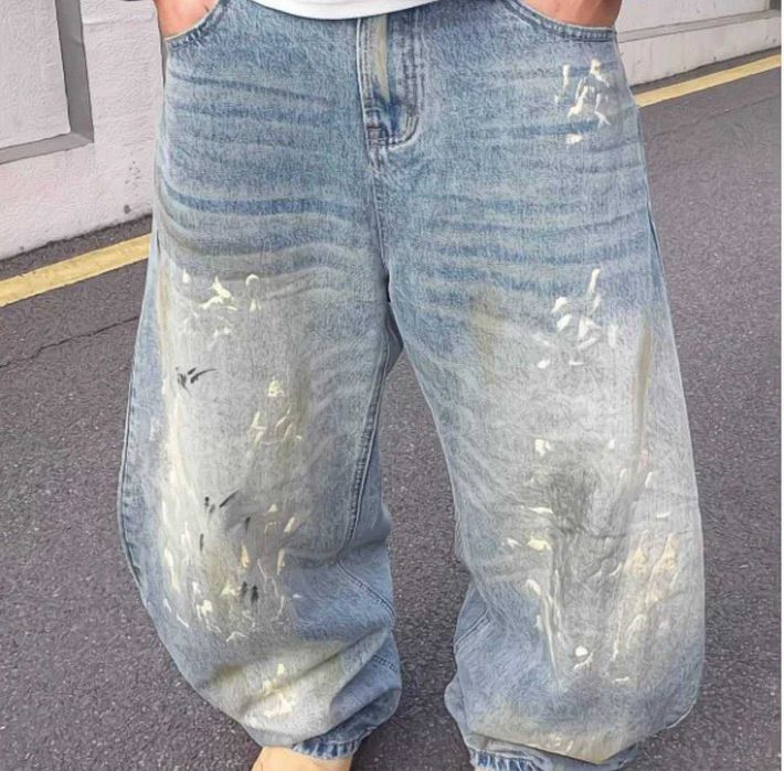 Джинси під Acne Studios type широкі Blue Painted M L opium archive