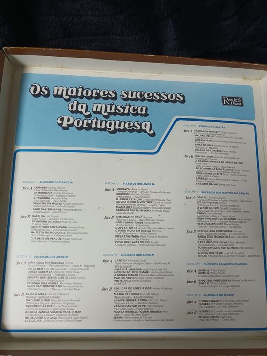 Colectânea de vinis "Os maiores sucessos da música Portuguesa"