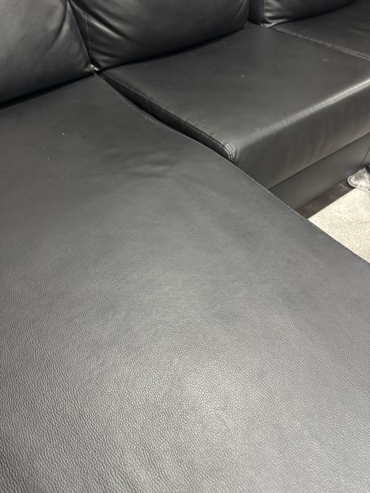 Sofá chaise longue preto