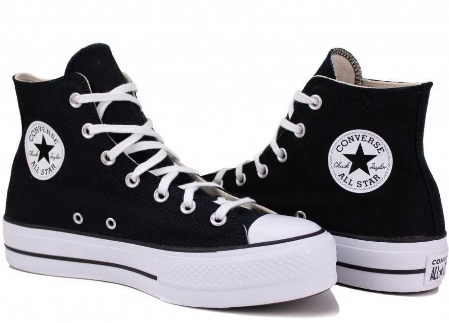 Кеди converse chuck taylor all star lift hi 560845c black