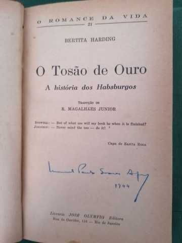 O TOSÃO DE OURO  - Bertita Harding - livro muito antigo