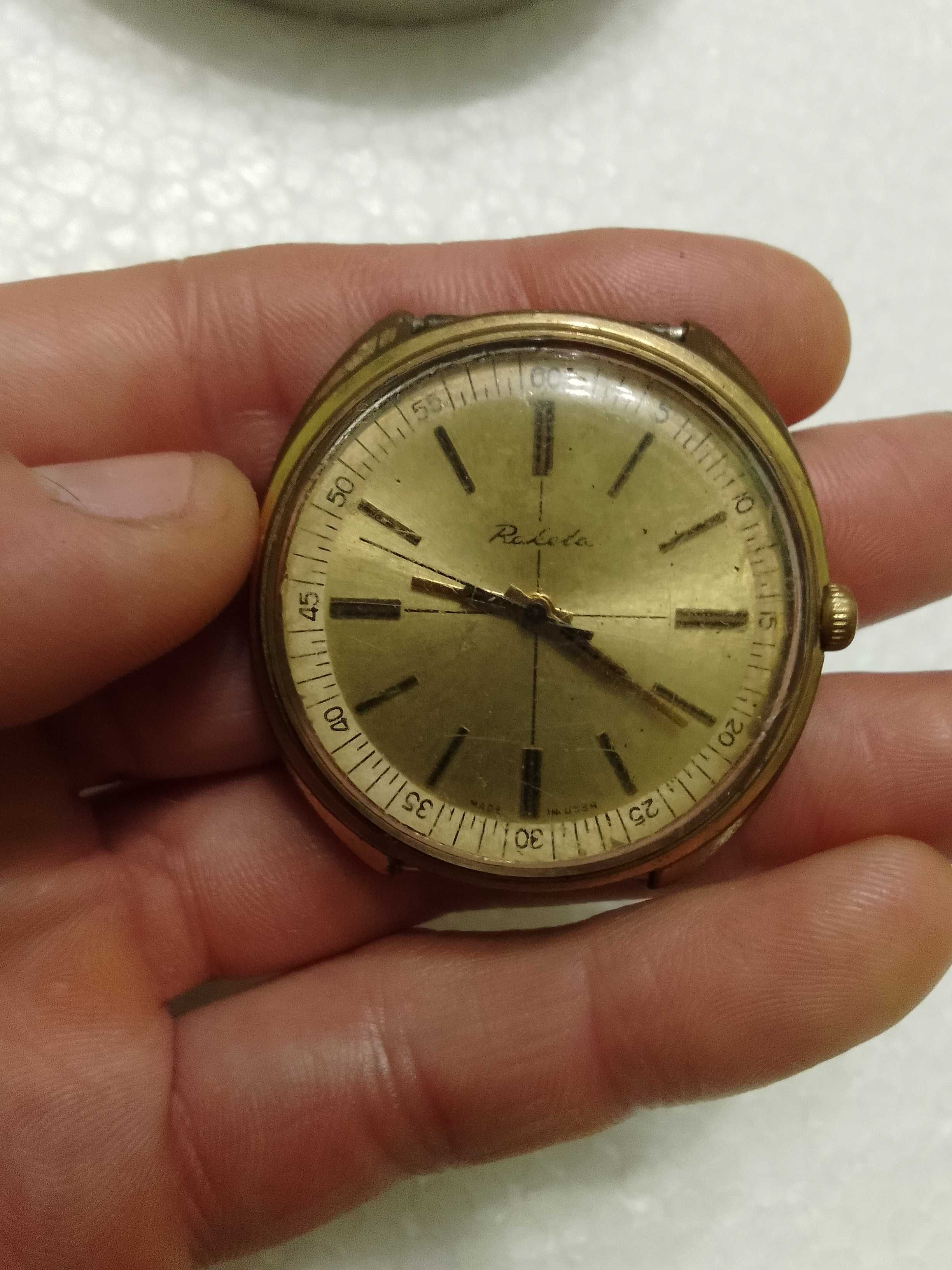 Советские позолоченные коллекционные часы Ракета Вернисаж
