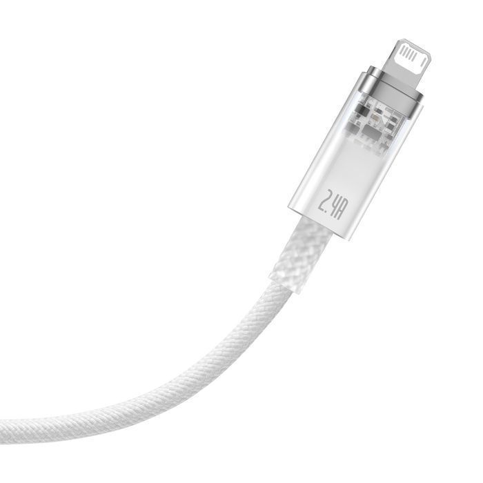 Kabel USB-Lightning 2M 2,4A Baseus Explorer Biały