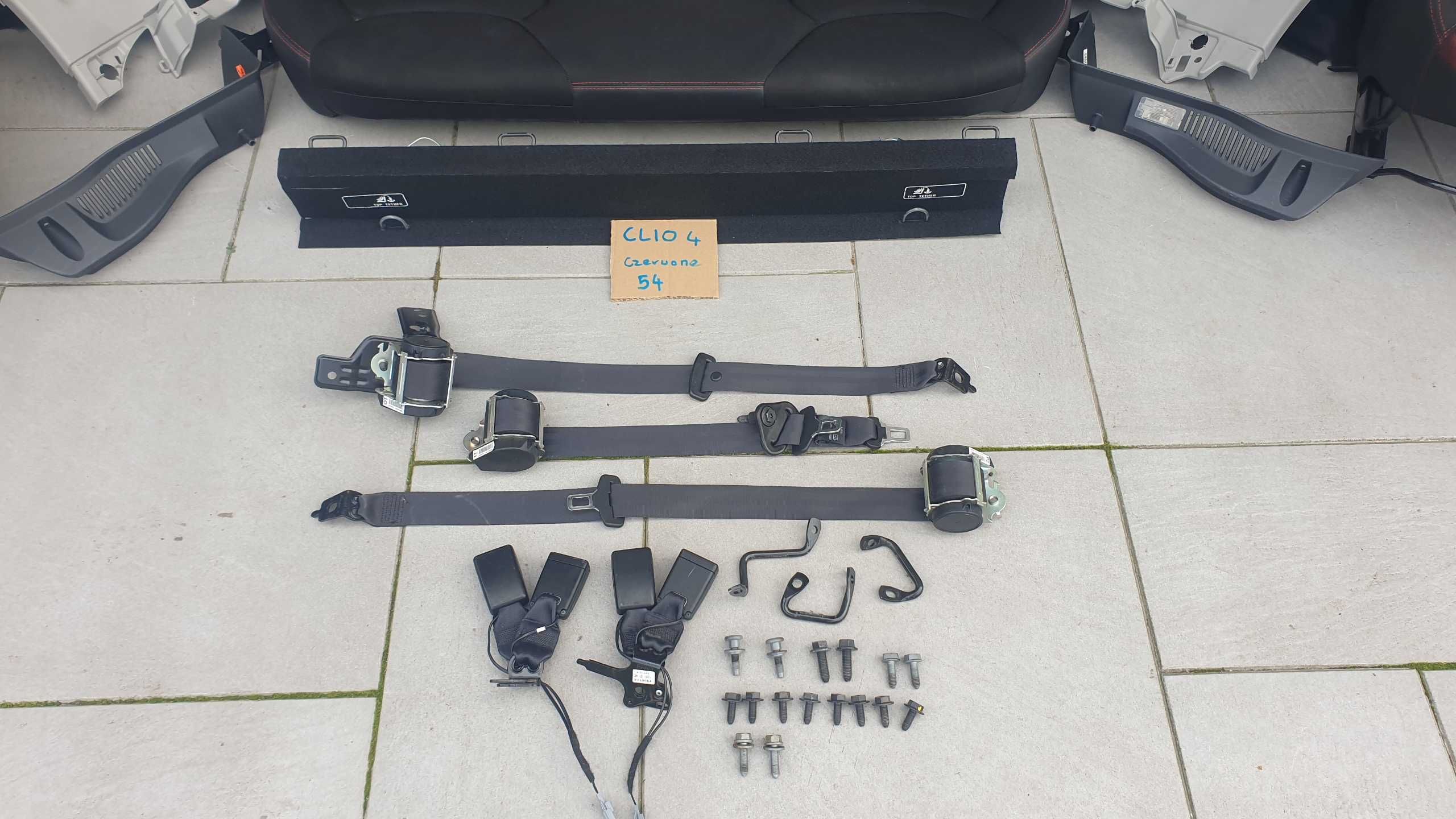 Renault clio IV 4 tylna kanapa fotel przekładka z vana pasy boczki /54