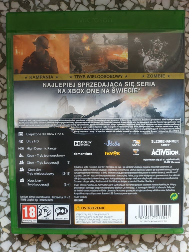 Call of Duty World War 2 PL Xbox one Series X