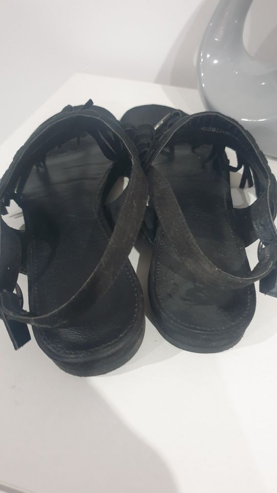 Buty sandały damskie z frędzlami roz 38 Deichmann