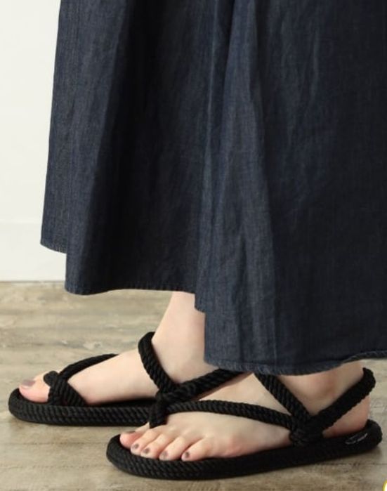 BOHONOMAD Hawaii vegan rope sandały espadryle sznurek czarne NOWE 320