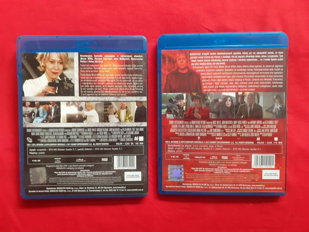 RED i RED 2 filmy blu-ray PL