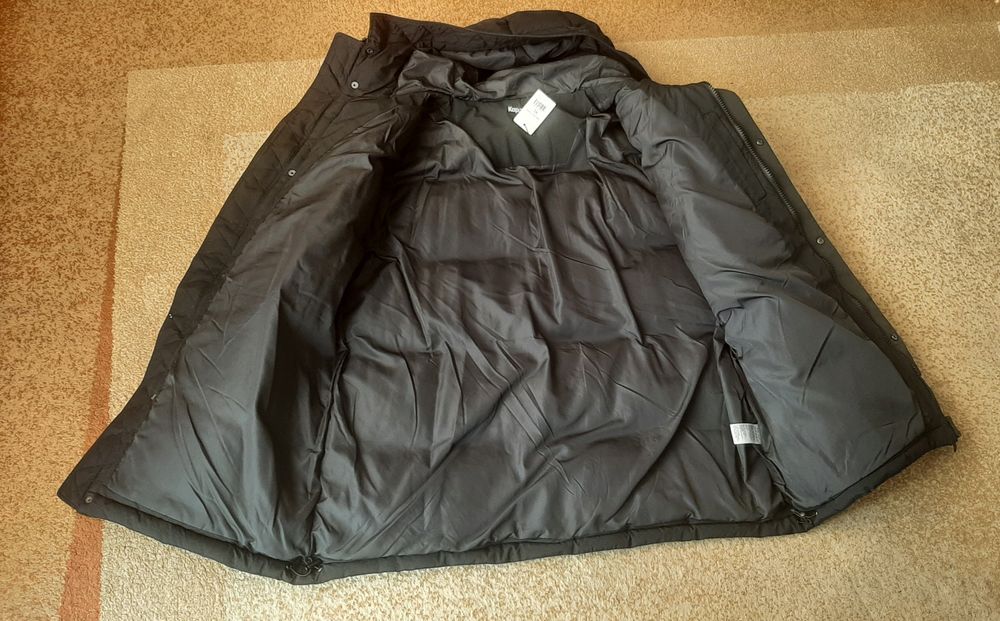 Kurtka zimowa męska ocieplana kaptur czarna XL Kappahl