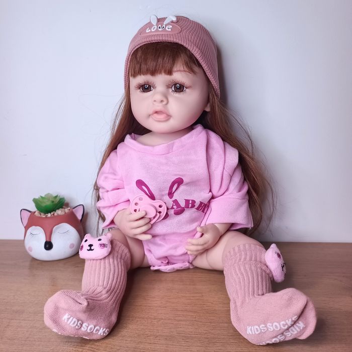 Лялька реборн 55 см реалістична,функціональна,вінілова,бебіборн reborn