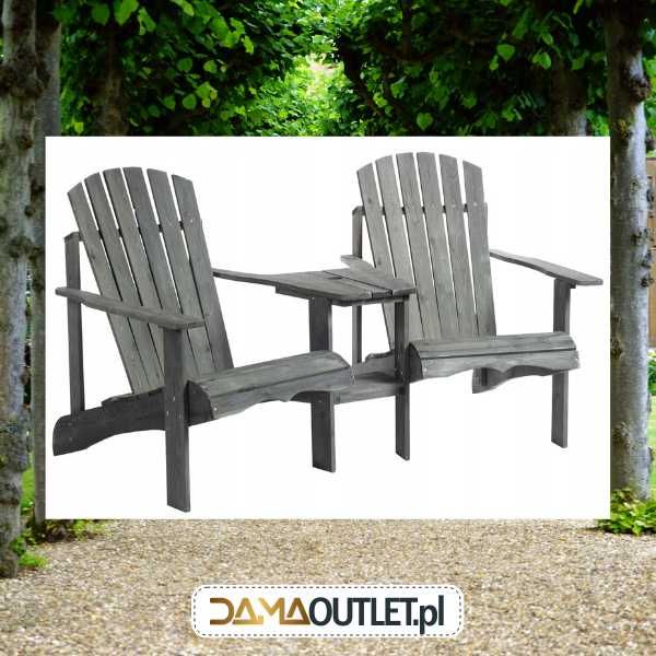 Zestaw mebli ogrodowych 2 FOTELE+STOLIK lite drewno DaMaOutlet.pl