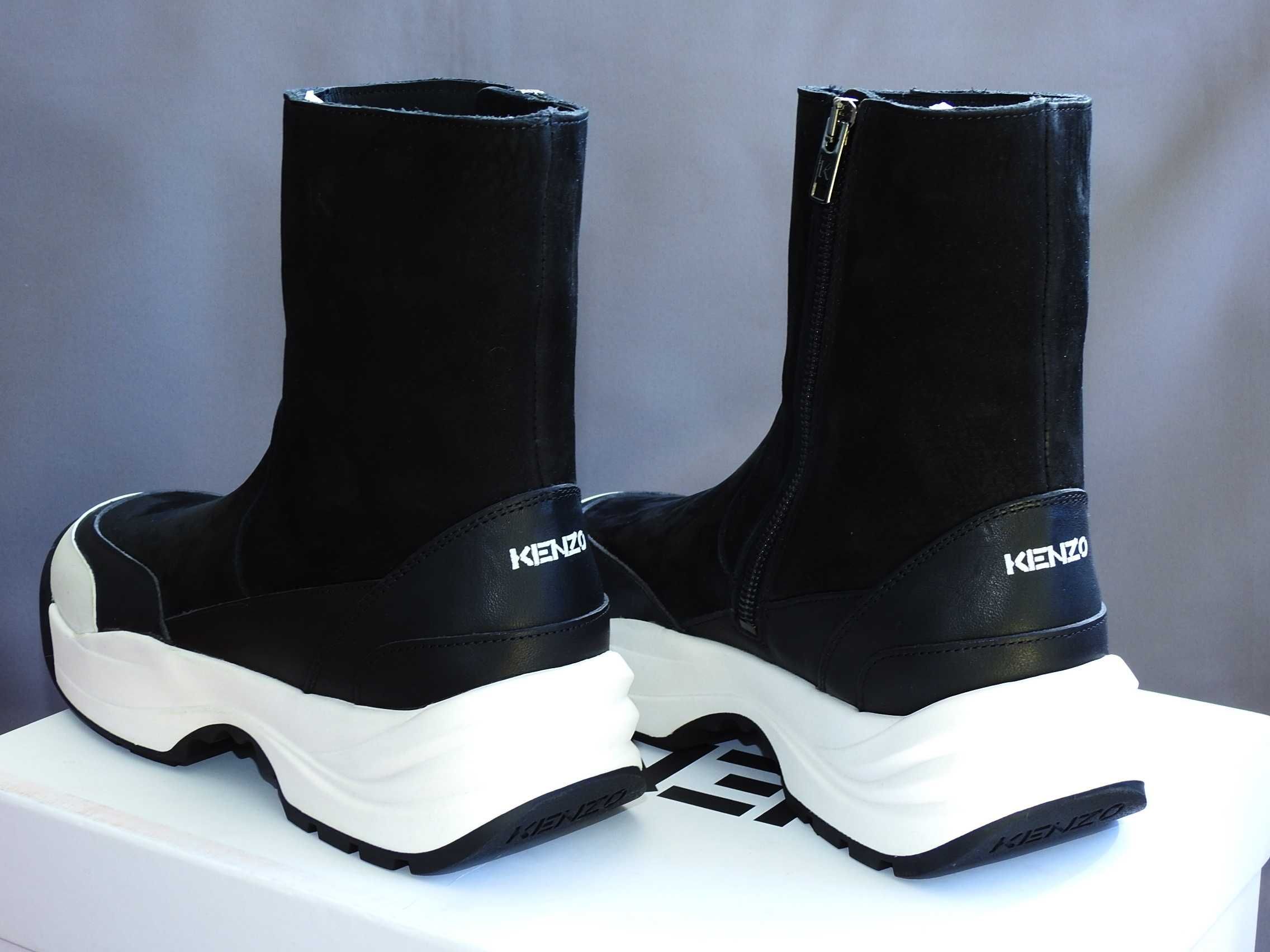 Новые KENZO Италия сапоги ботинки ботильоны 39 кожа $535 оригинал