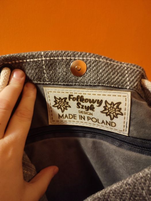 Bawełniana torba na ramię "Folkowy szyk"