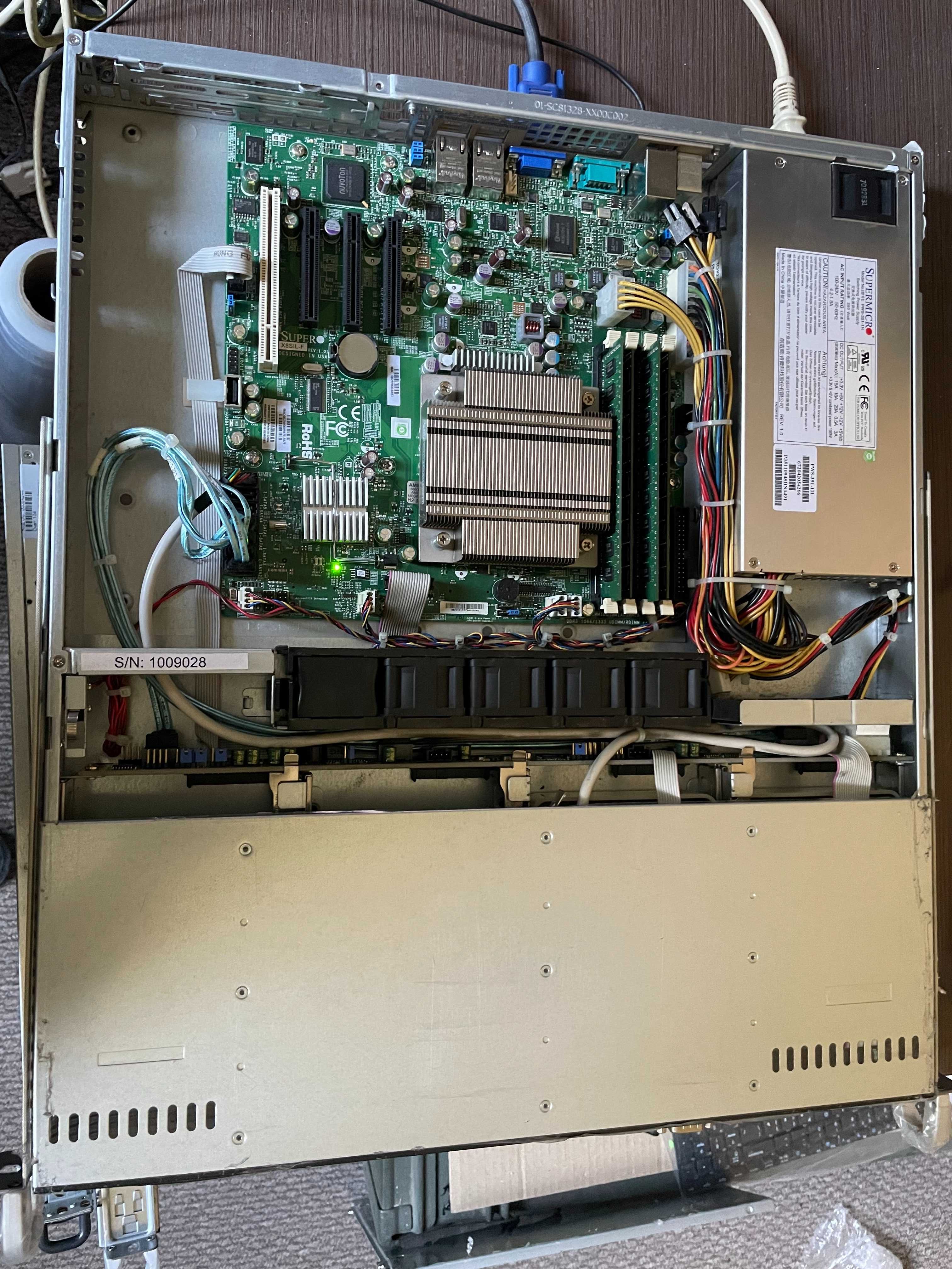 Сервер 1U Supermicro X8SIL-F, Intel XEON X3430 (2.40 Ghz), 8Gb DDR3